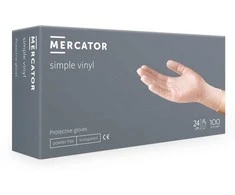 Mercator Medical Mercator Vinylex vinilinės pirštinės, be pudros (100vnt.) - L
