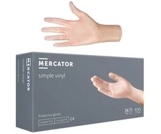 Mercator Medical Mercator Vinylex vinilinės pirštinės, be pudros (100vnt.) - L