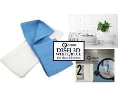 Mopatex Indų sausinimo šluostės Cisne DISH 3D Baltas-Mėlyna, 50x50cm (2vnt.)