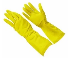 Plast buitinės guminė latekso pirštinės (12porų) - M
