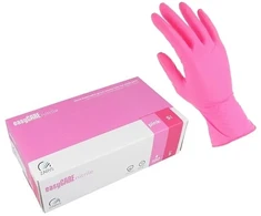 Rožinės nitrilo pirštinės ZARYS easyCare Nitrile Rožinė, 3.5g (100vnt.) - M