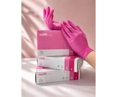 Rožinės nitrilo pirštinės ZARYS easyCare Nitrile Rožinė, 3.5g (100vnt.) - S