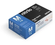 Santex GD23B Flash Juodas - tvirtos nitrilo pirštinės, juodos, 6g (100vnt.) - L