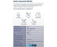 Santex Industrial Nitrile antibakterinės nitrilo pirštinės - S - 1 pora