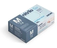 Santex Nitriflex Mėlyna vienkartinės nitrilinės pirštinės, mėlynos, 3.5g (100vnt.) - M - 1pak.x100vnt.