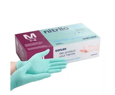 Santex Nitriflex Žalias vienkartinės nitrilo pirštinės, žalios, 3.5g (100vnt.) - S - 1pak.x100vnt.