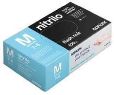 Santex Nitrile Flash Juodas pastorintos vienkartinės nitrilo pirštinės, juodos, 4.5g (100vnt.) - S - 10pak.x100vnt.
