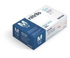 Santex Nitrile Flash Plus Mėlyna tvirtos vienkartinės nitrilo pirštinės, mėlynos, 5.5g (100vnt.) - M - 1pak.x100vnt.