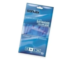 Santex Satin Mėlyna guminės latekso pirštinės - L - 1 pora