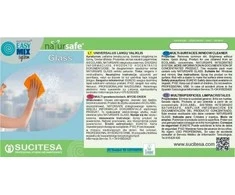 Sucitesa Lipni etiketė NATURSAFE GLASS valikliui