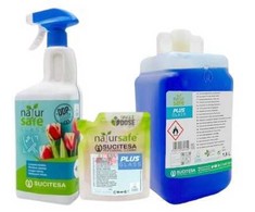 Sucitesa Natursafe Plus Glass ekologiškas stiklo valiklis (koncentratas) - 16vnt. MINI + ERGO buteliukas NEMOKAMAI