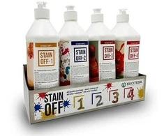 Sucitesa STAIN OFF-KIT audinių dėmių valiklių rinkinys su lentynėle 4x700ml