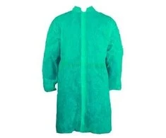 Vienkartinis chalatas PP su lipdukais 25g, žalias - XXXL