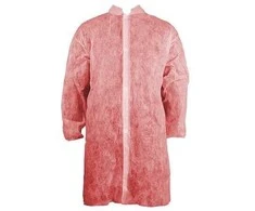 Vienkartinis chalatas PP su lipdukais 25g, raudonas - XXXL
