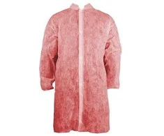 Vienkartinis chalatas PP su lipdukais 25g, raudonas - XXXL