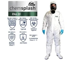 Vienkartinis kombinezonas EKA 55 2511, 5B/6B tipas, laminuotas, neperšlampamas, 55 g/m² - XXXL