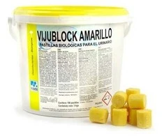 Vijusa Vijublock Amarillo kvapnios tabletės pisuarams - 1vnt. X 20g