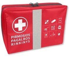 PIRMOSIOS PAGALBOS RINKINIO DĖKLAS RAUDONAS TUŠČIAS