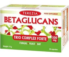 TEREZIA BETAGLUKANAS TRIO KOMPLEKSAS FORTE 500 MG 30 KAPSULIŲ