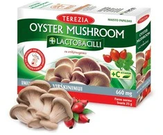 TEREZIA OYSTER GRYBAS SU ERŠKĖTUOGĖMIS 60 KAPSULIŲ