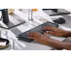 Belaidė klaviatūra Logitech MX MECHANICAL, išdėstymas: Vokiečių (Qwertz), "Tactile Quiet", pilkos spalvos