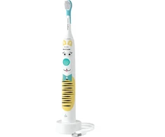 Elektrinis dantų šepetėlis vaikams Philips Sonicare HX3601/01 Pet Edition, su lipdukais, Baltas
