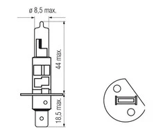 Bosma lemputė H1, 12V, 55W, LLHD