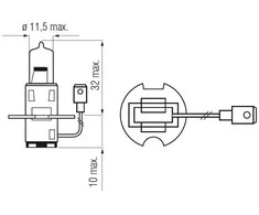 Bosma lemputė H3, 12V, 55W, LLHD