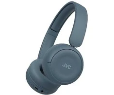 JVC, HA-S59W-AU, retro mėlynos sp. dinaminės ausinės, mikrofonas