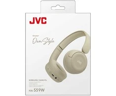 JVC, HA-S59W-CU, matinės smėlio sp. dinaminės ausinės, mikrofonas
