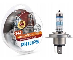 Philips lemputės X-Treme Vision G-Force +130%, H4, 60/55W, DUO 12
