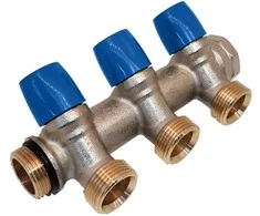 Kolektorius vandentiekio 3 žiedų, 3/4"x3/4" euroconus, mėlynas GENERAL FITTINGS