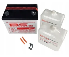 Universalus Akumuliatorius SU RŪGŠTIES ELEKTROLITU 12V 24Ah Dešinėje PLIUSAS 196 mm x 131 mm x 184 mm sausai įkrautas