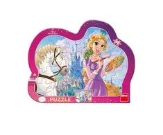 Dėlionė Dino Silhouette Frame Puzzle 25 Pieces: Rapunzel