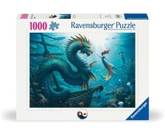 Ravensburger Dėlionė 1000 vnt. - Užburtų gelmių drakonas ir undinės