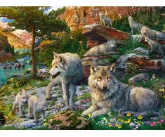 Ravensburger Dėlionė 1500 vnt. - Vilkų šeima