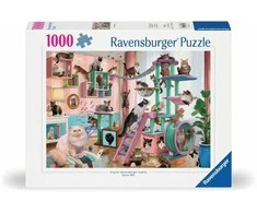 Ravensburger Dėlionė 1000 vnt. - Kačių kambario rojus