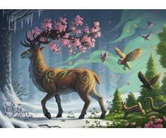 Ravensburger Dėlionė 1000 vnt. - Pavasarinis elnias