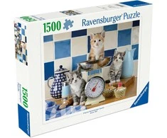 Ravensburger Dėlionė 1500 vnt. - Kačiukai virtuvėje