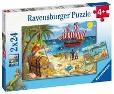 Ravensburger Dėlionė 2x24 vnt. - Piratai ir undinės