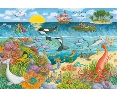 Ravensburger Dėlionė 2x24 vnt. - Piratai ir undinės