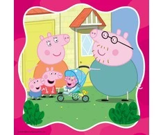 Ravensburger Dėlionė 3x49 vnt. - Peppa Pig su šeima