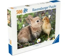 Ravensburger Dėlionė 500 vnt. - Triušis ir viščiukas