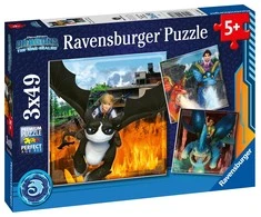 Ravensburger Dėlionė 3x49 vnt. - Kaip prisijaukinti slibiną