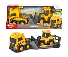 „Dickie“ automobilių vilkimo sunkvežimis su „Construction Volvo“ sunkvežimio komanda 32cm buldozeriu