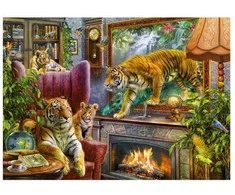 Dinozaurų dėlionė 1000 detalių: Tigrai atgyja
