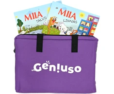 Geniuso MIIA rääkivad raamatud "Talus", "Linnas" ja kandekott