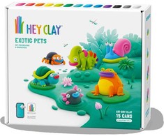 HEY CLAY modelino figūrėlė 15 vnt.: Egzotiniai gyvūnai