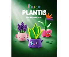 HEY CLAY modelino figūrėlės, 15 vnt.: Plant Folks