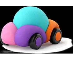 HEY CLAY Modeliuojantys molio laimingi automobiliai su ratais